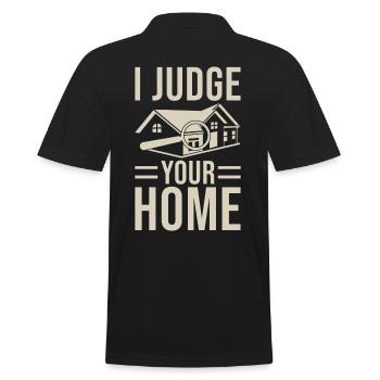 Building Inspector Gift - Men's Polo Shirt - black - Back - Kai (181cm)