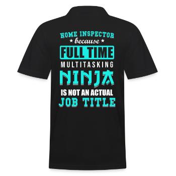 Building inspector Spruch - Men's Polo Shirt - black - Back - Kai (181cm)