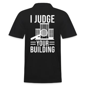 Building Inspector Gift - Men's Polo Shirt - black - Back - Kai (181cm)