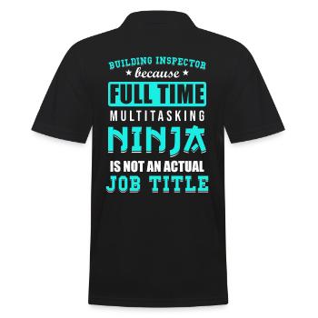 Building inspector Spruch - Men's Polo Shirt - black - Back - Kai (181cm)