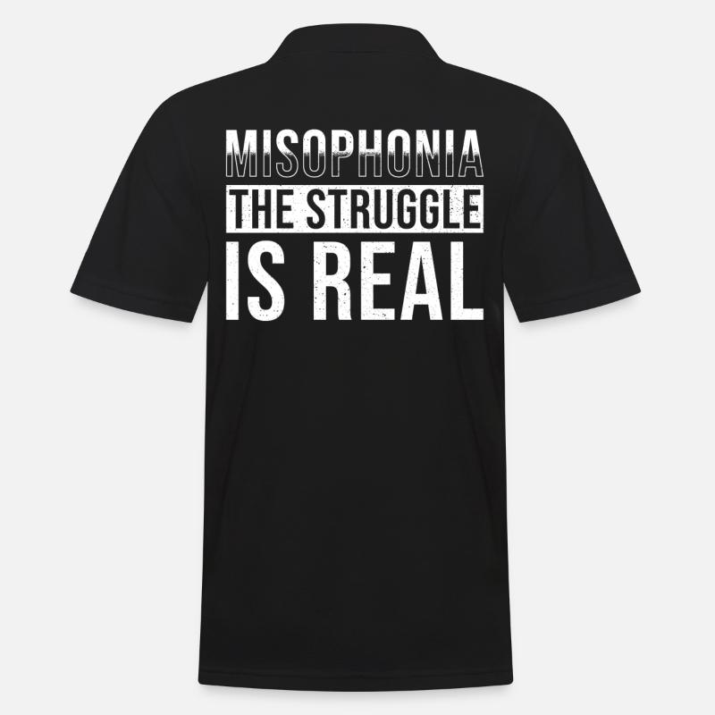 Misophonie Spruch - Männer Poloshirt - Schwarz