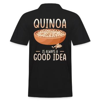 Dicton du quinoa - Polo Homme - noir - Dos - Kai (181cm)