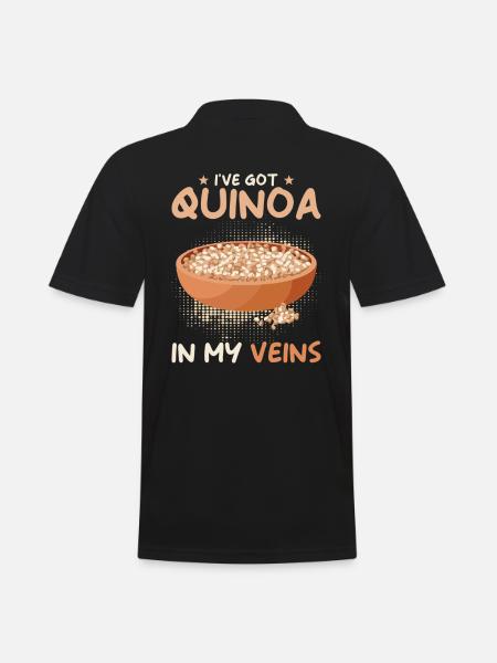 Quinoa Saying - Men's Polo Shirt - black