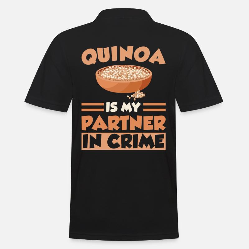 Quinoa Spruch - Männer Poloshirt - Schwarz