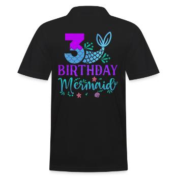 3ème anniversaire Sirène - Polo Homme - noir - Dos - Kai (181cm)
