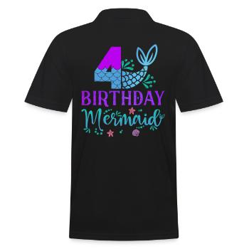 4ème anniversaire Sirène - Polo Homme - noir - Dos - Kai (181cm)