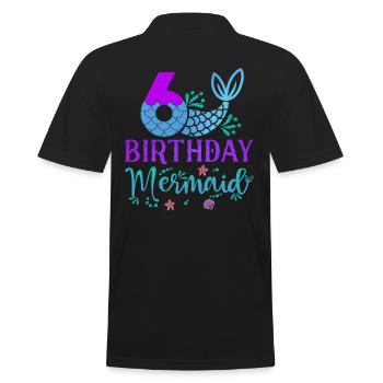 6ème anniversaire Sirène - Polo Homme - noir - Dos - Kai (181cm)