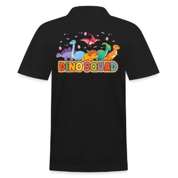 Groupe de fête des dinosaures de la Dino Squad - Polo Homme - noir - Dos - Kai (181cm)