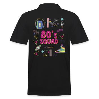80's Squad 80's Party Motto Groupe 80s - Polo Homme - noir - Dos - Kai (181cm)