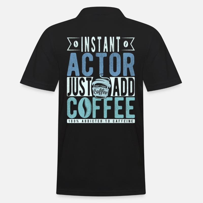 Buchalter Kaffee Spruch - Männer Poloshirt - Schwarz