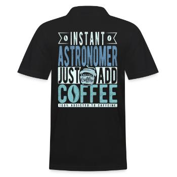 Buchalter Kaffee Spruch - Männer Poloshirt - Schwarz - Hinten - Kai (181cm)