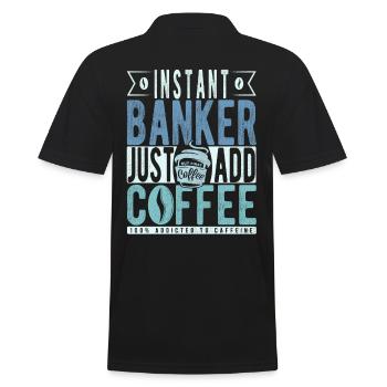 Buchalter coffee saying - Men's Polo Shirt - black - Back - Kai (181cm)
