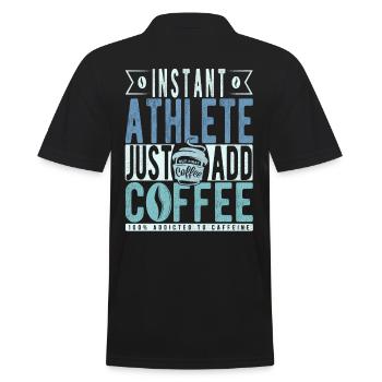 Buchalter Kaffee Spruch - Männer Poloshirt - Schwarz - Hinten - Kai (181cm)