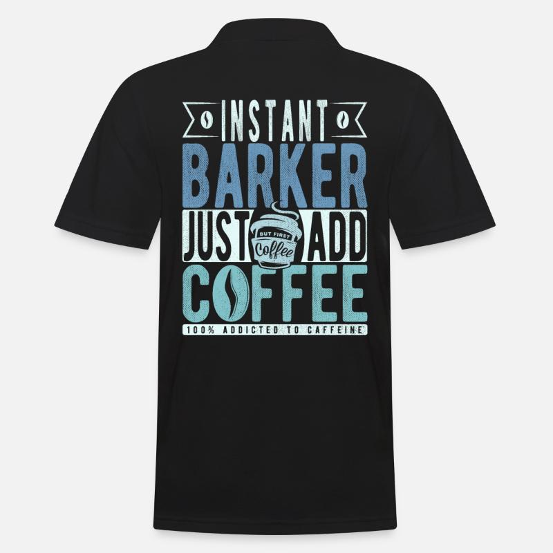 Buchalter Kaffee Spruch - Männer Poloshirt - Schwarz