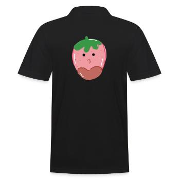 Kawaii Candy - Männer Poloshirt - Schwarz - Hinten - Kai (181cm)