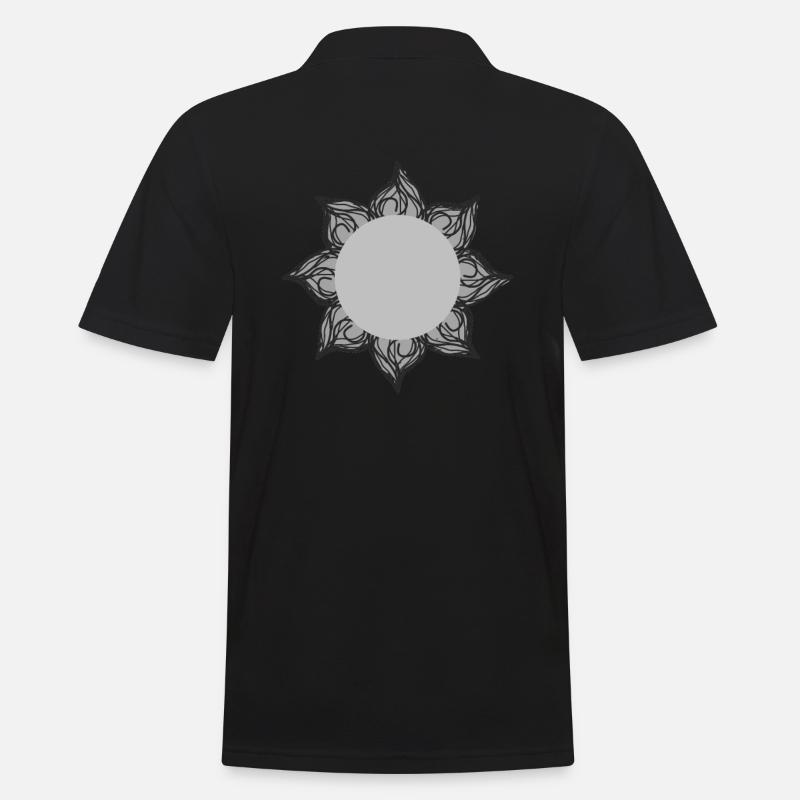 Sonne Gothic - Männer Poloshirt - Schwarz