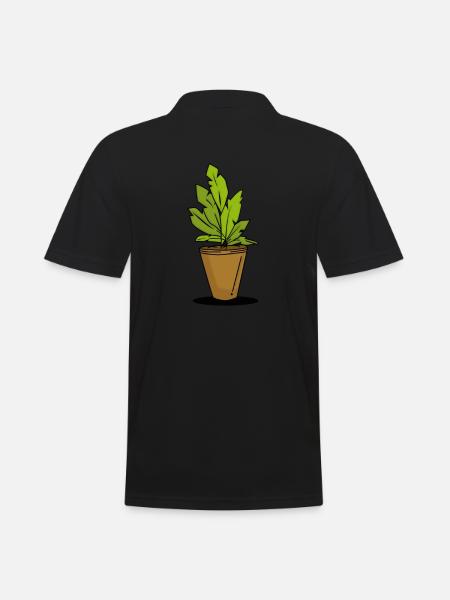 Plante d’intérieur - Polo Homme - noir