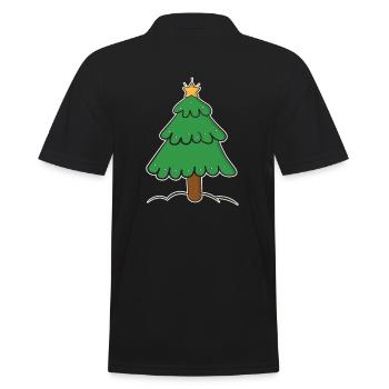 Christmas tree - Men's Polo Shirt - black - Back - Kai (181cm)
