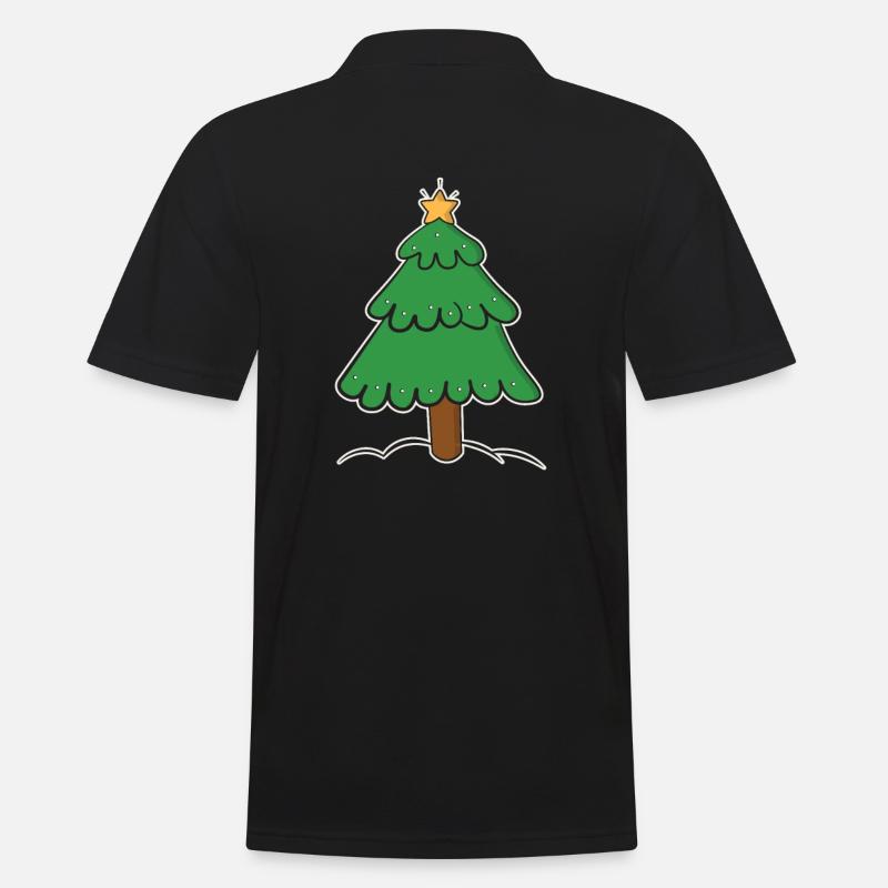 Arbre de Noël - Polo Homme - noir