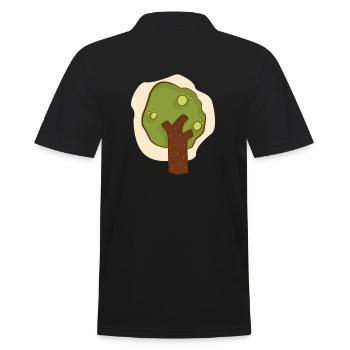 Tree - Men's Polo Shirt - black - Back - Kai (181cm)