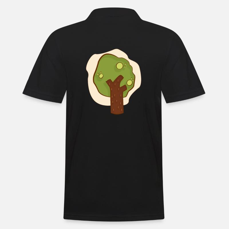 Baum - Männer Poloshirt - Schwarz
