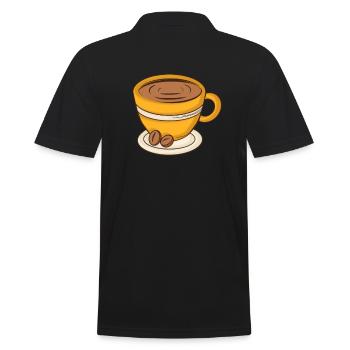 Tasse à café Cappuccino - Polo Homme - noir - Dos - Kai (181cm)