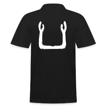 Egypt Ancient Symbol Ka - Men's Polo Shirt - black - Back - Kai (181cm)