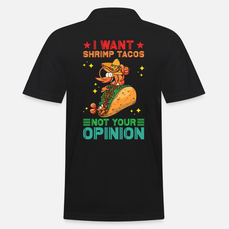Schrimp Tacos - Männer Poloshirt - Schwarz