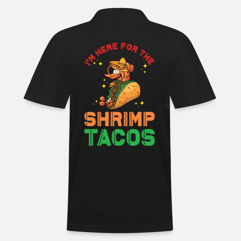 Schrimp Tacos - Männer Poloshirt - Schwarz