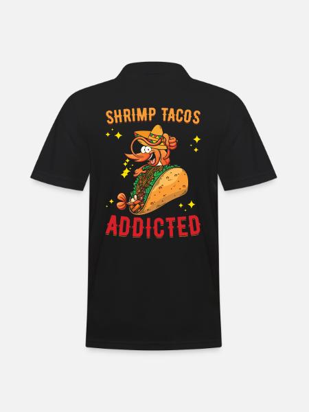 Schrimp Tacos - Männer Poloshirt - Schwarz