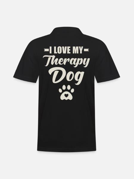 Therapy dog saying - Men's Polo Shirt - black