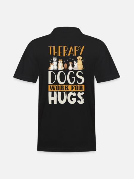 Therapy dog saying - Men's Polo Shirt - black