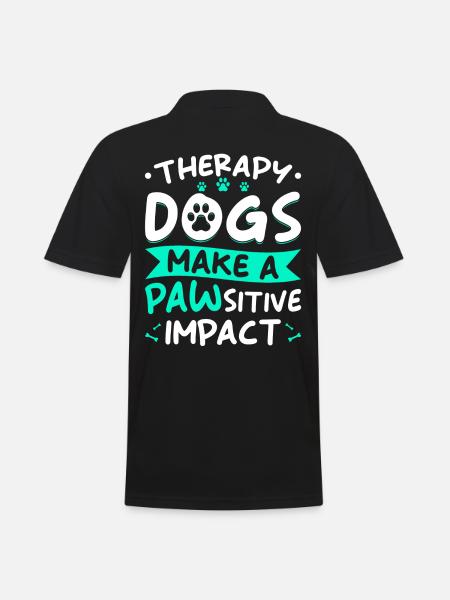 Therapy dog saying - Men's Polo Shirt - black