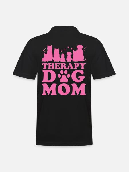 Therapiehund Mama - Männer Poloshirt - Schwarz