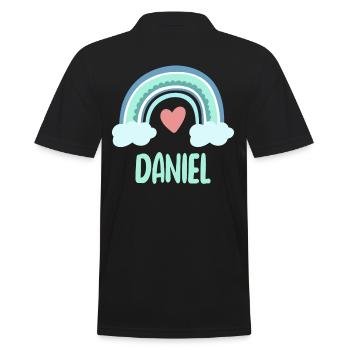Daniel Nom Rainbow Baby - Polo Homme - noir - Dos - Kai (181cm)