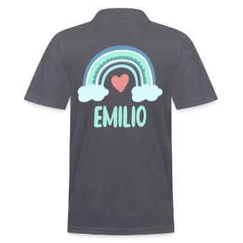 Emilio Nom Rainbow Baby - Polo Homme - charbon - Dos - Nico (186cm)