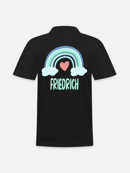 Friedrich Name Rainbow Baby - Men's Polo Shirt - black
