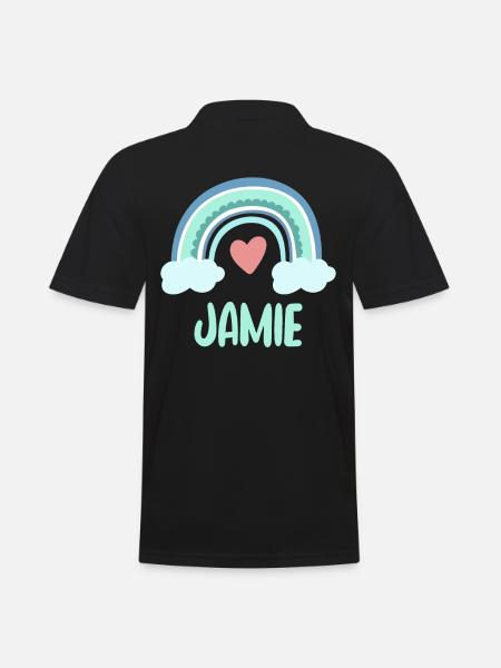 Jamie Name Rainbow Baby - Men's Polo Shirt - black