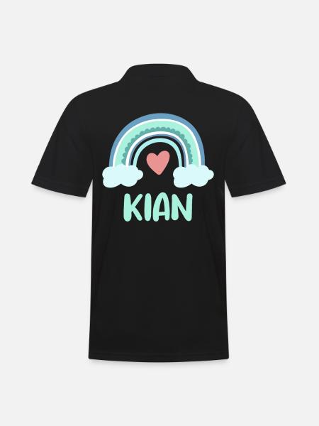 Kian Name Rainbow Baby - Men's Polo Shirt - black