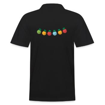 Fairy lights - Men's Polo Shirt - black - Back - Kai (181cm)