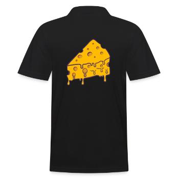 Cheese - Men's Polo Shirt - black - Back - Kai (181cm)