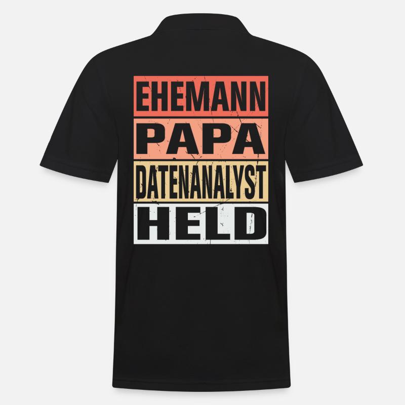 Datenanalyst Vater Ehemann Held - Männer Poloshirt - Schwarz