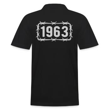 Anniversaire né en 1963 Fil de fer barbelé - Polo Homme - noir - Dos - Kai (181cm)