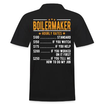 Boilermaker hourly wage - Men's Polo Shirt - black - Back - Kai (181cm)