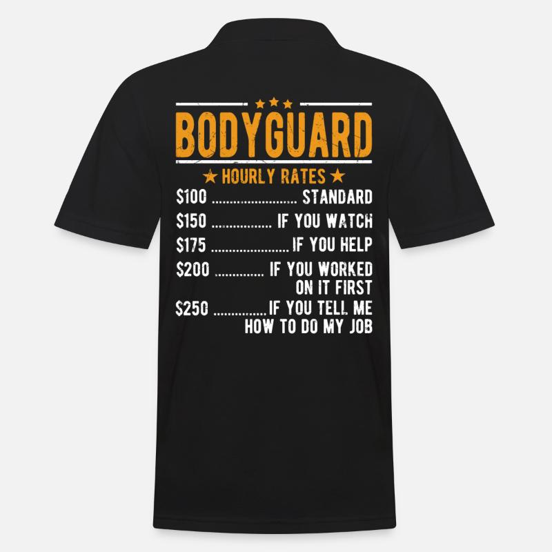 Salaire horaire de garde du corps - Polo Homme - noir