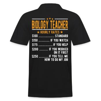 Professeurs de biologie Salaire horaire - Polo Homme - noir - Dos - Kai (181cm)