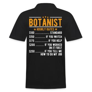 Salaire horaire des botanistes - Polo Homme - noir - Dos - Kai (181cm)