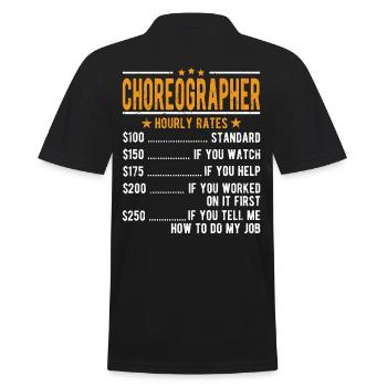 Chorégraphe salaire horaire - Polo Homme - noir - Dos - Kai (181cm)