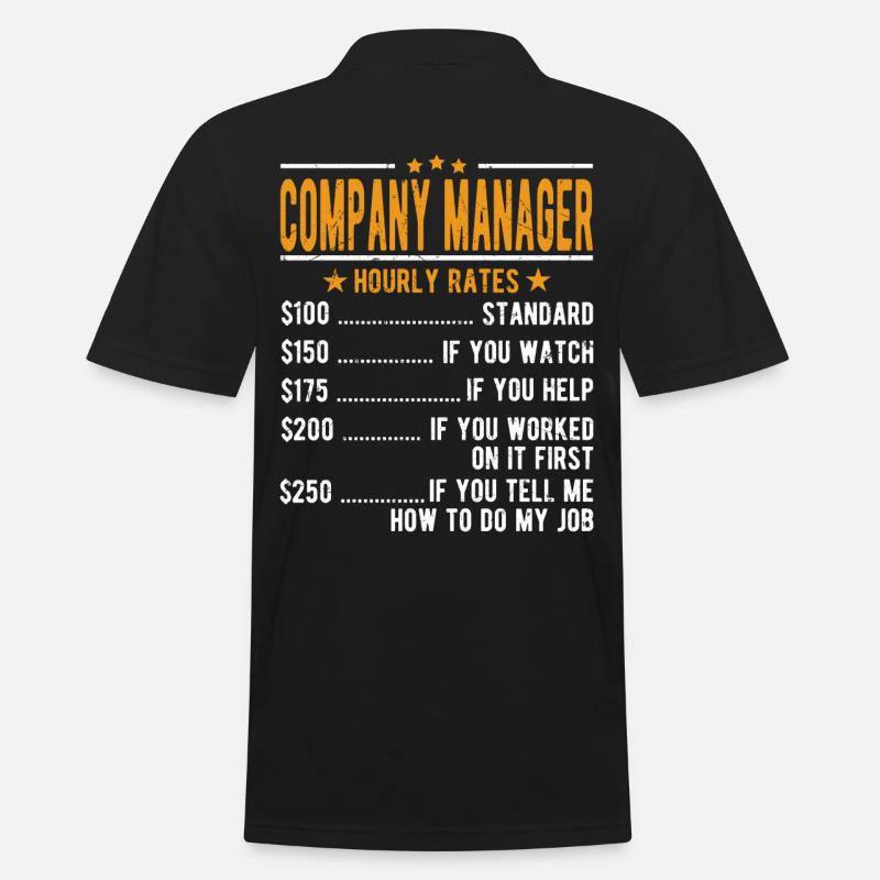 Manager Stundenlohn - Männer Poloshirt - Schwarz