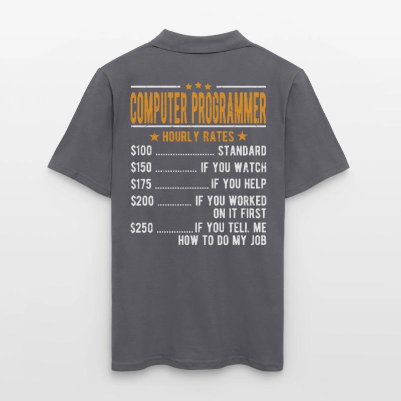 Computer programmer hourly wage Men's Polo Shirt